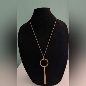 Banana Republic Factory GoldTone Circle Tassel Necklace